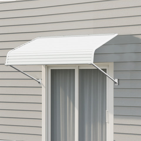 Kozyard Patio Awnings for Window Doors Canopy Durable Aluminum Frame Premium PVC Panel