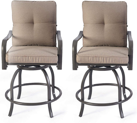 KOZYARD Swivel Outdoor Chairs with Beige Cushions
A pair of KOZYARD swivel outdoor chairs featuring beige cushions, ideal for patio relaxation. Keywords: KOZYARD, swivel outdoor chairs, beige cushions