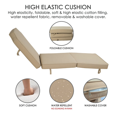 Kozyard Maya Chaise Lounge - Outdoor Patio Recliner Chair, Comfortable Patio Lounge Chair, Elegant Chaise Lounge Chair for Relaxation, Perfect Outdoor Recliner Chair