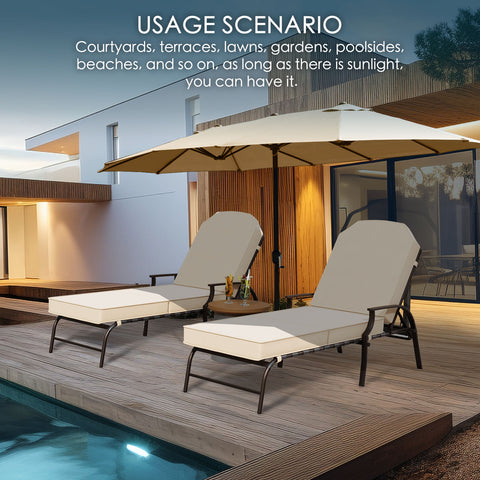 Kozyard Maya Chaise Lounge - Outdoor Patio Recliner Chair, Comfortable Patio Lounge Chair, Elegant Chaise Lounge Chair for Relaxation, Perfect Outdoor Recliner Chair