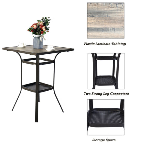 KOZYARD Outdoor Table - Features and Design
KOZYARD outdoor table with a plastic laminate tabletop, two strong leg connectors, and storage space, shown with decorative items. Ideal for outdoor use. Keywords: KOZYARD, outdoor table, plastic laminate, leg connectors, storage space