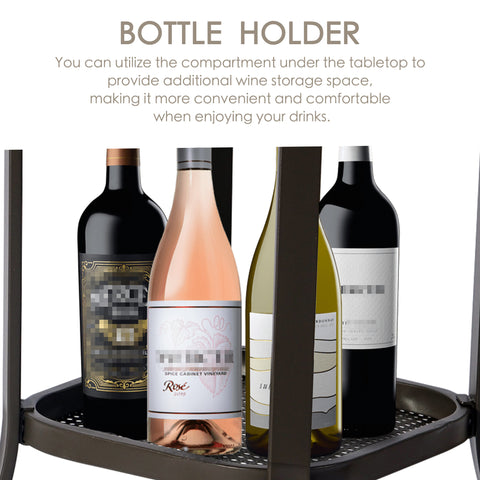 KOZYARD Outdoor Table - Bottle Holder Feature
Highlighting the bottle holder compartment of KOZYARD outdoor table, emphasizing its function as additional wine storage space for outdoor convenience. Keywords: KOZYARD, outdoor table, bottle holder, storage space