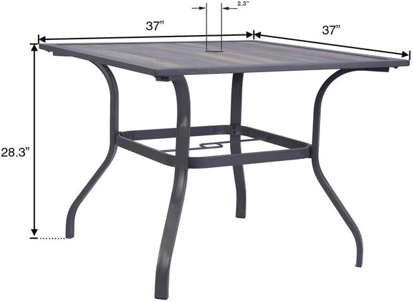 Kozyard Coolmen Outdoor Patio Dining Furniture Table (37"x37" Table)(2 Colors)