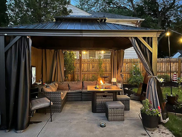 "Durable Hardtop Gazebo for All Seasons – Weather-Resistant, UV & Snow-Proof Outdoor Shelter