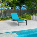 Kozyard Chaise Lounge Outdoor, Aluminum Outdoor Chaise Lounge, Flat Chaise Lounge Chair for Pools, Patio and Outdoor Lounging - Comfortable Patio Chair and Poolside Lounger