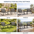 Kozyard versatile patio rocking bistro set, suitable for patio, terrace, garden and balcony use, 3-piece outdoor furniture with breathable textilene fabric & sturdy metal frame
