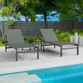 Kozyard Chaise Lounge Outdoor, Aluminum Outdoor Chaise Lounge, Flat Chaise Lounge Chair for Pools, Patio and Outdoor Lounging - Comfortable Patio Chair and Poolside Lounger