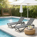 Kozyard Outdoor Chaise Lounge - Weather-Resistant Adjustable Outdoor Lounge Chair with Sturdy Black Metal Frame & Durable Textilene Fabric, Comfortable Patio Furniture Ideal for Poolside, Backyard & Outdoor Relaxation Spaces
