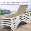 Kozyard Stackable Patio Lounge Chair – Space-Saving Design for Compact Storage, Easy to Stack & Store Efficiently, Durable Outdoor Seating with Sturdy Frame & Premium Textilene Fabric
