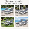 Kozyard Multi-Scenario Outdoor Lounge Chair Set – Versatile for Poolside, Patio, Yard & Terrace Use, Durable Outdoor Leisure Furniture with Premium Textilene Fabric & Sturdy Frame, Ideal for Various Outdoor Relaxation Spaces