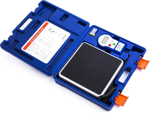 HVAC 220Lbs Refrigerant Scale Charging Weight Freon Scale High Precision 0.01Lbs Resolution Light Commercial Electronic Digital Scale for Automotive Residential AC