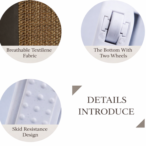 Kozyard Outdoor Chaise Lounge Details - Breathable Textilene fabric, bottom wheels (easy to move), skid-resistant design; practical features boost convenience & safety for poolside, patio outdoor relaxation
