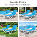 Kozyard Multi-Scenario Outdoor Lounge Chair Set – Versatile for Poolside, Patio, Yard & Terrace Use, Durable Outdoor Leisure Furniture with Premium Textilene Fabric & Sturdy Frame, Ideal for Various Outdoor Relaxation Spaces