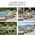 Kozyard Multi-Scenario Outdoor Lounge Chair Set – Versatile for Poolside, Patio, Yard & Terrace Use, Durable Outdoor Leisure Furniture with Premium Textilene Fabric & Sturdy Frame, Ideal for Various Outdoor Relaxation Spaces