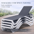 Kozyard Stackable Patio Lounge Chair – Space-Saving Design for Compact Storage, Easy to Stack & Store Efficiently, Durable Outdoor Seating with Sturdy Frame & Premium Textilene Fabric
