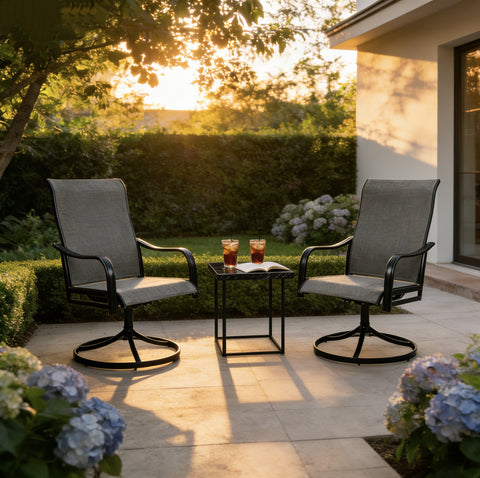 Kozyard Patio Seating Set – Comfortable Outdoor Furniture for Patio & Terrace Areas, Sturdy Metal Frame & Premium Textilene Fabric, Stylish Outdoor Seating Ideal for Relaxing Outdoor Leisure Moments.
