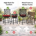 Kozyard outdoor high back patio chair with ergonomic high back design for enhanced comfort. Boasts solid metal frame (durable, long-lasting) for reliable outdoor seating, outperforming less sturdy frame alternatives.
