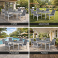 kozyard Patio Dining Set, Outdoor Patio Furniture Suitable for Patio, Backyard, Poolside, Porch, Aluminum Frame & Padded Textilene Chairs
