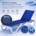 Kozyard High-End Patio Lounge Chair – 800g Heavy-Duty Premium Textilene Fabric, Waterproof/Breathable/Quick-Drying/Chlorine-Resistant Features, Durable Outdoor Lounge Furniture with Sturdy Construction
