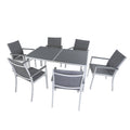 kozyard Patio Dining Set, Outdoor Patio Furniture Suitable for Patio, Backyard, Poolside, Porch, Aluminum Frame & Padded Textilene Chairs

