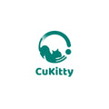 CuKitty logo featuring a stylized cat silhouette in a teal circle with the brand name below. CuKitty, cat logo, pet brand, teal design. CuKitty Pet Brand Logo - Stylized Cat Design in Teal. CuKitty, cat logo, pet brand, teal design, stylized cat.

