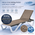 Kozyard High-End Patio Lounge Chair – 800g Heavy-Duty Premium Textilene Fabric, Waterproof/Breathable/Quick-Drying/Chlorine-Resistant Features, Durable Outdoor Lounge Furniture with Sturdy Construction
