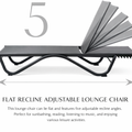 Kozyard Adjustable Outdoor Lounge Chair 5 Recline Angles Flat Lying Option Ideal for Sunbathing Reading Music Leisure Activities Patio Backyard Poolside Comfortable Relaxation