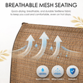 Kozyard Breathable Mesh Seating Fabric: Quick-drying, breathable & durable brown Textilene mesh—outdoor furniture fabric that stays cool on hot days, featuring moisture-wicking and long-lasting durability for patio chairs.