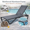 Kozyard outdoor lounge chair reinforced aluminum frame: rust-proof, durable outdoor furniture frame. Outperforms flimsy breakable plastic & rust-prone steel, featuring a long-lasting rust-proof finish for reliable outdoor use.
