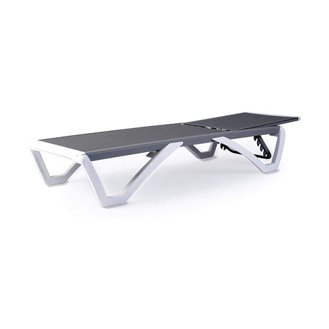 Kozyard Outdoor Chaise Lounge, Aluminum Frame Polypropylene Resin Legs and Textilene Fabric 5 Adjustable Backrest