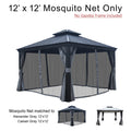 12x12 Mosquito Net designed for Alexander and Caesar Gazebos, frame not included. Nylon mosquito netting for 12' x 12' Alexander and Caesar gazebos, separate from frame. 12x12 Mosquito Net for Alexander & Caesar Gazebos (Frame Not Included). Compatible Mosquito Netting for 12' x 12' Alexander and Caesar Gazebos. 12x12 mosquito net, Alexander gazebo net, Caesar gazebo net, outdoor mosquito net, nylon netting, gazebo accessory, no frame included.