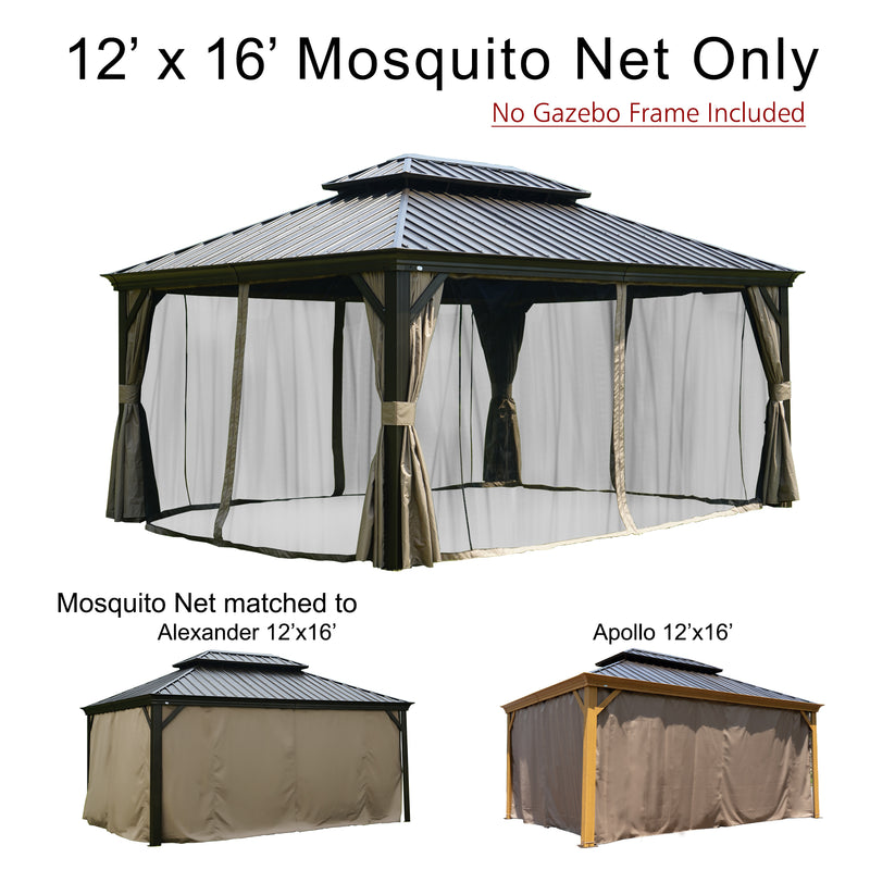 Kozyard Hardtop Gazebo Mosquito Net（8 Options）