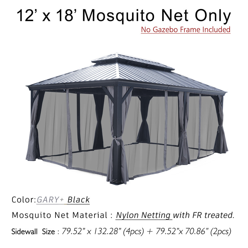 Kozyard Hardtop Gazebo Mosquito Net（8 Options）