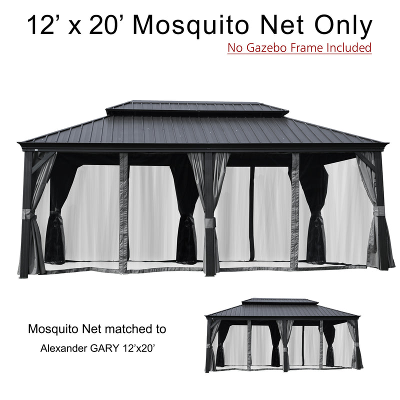 Kozyard Hardtop Gazebo Mosquito Net（8 Options）