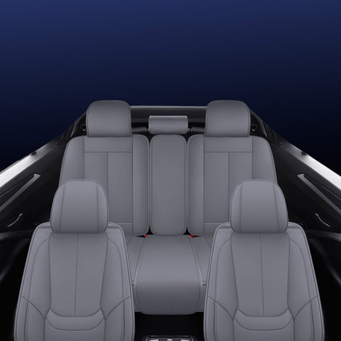 TOMIC Nephele Waterproof Faux Leather Auto Seat Cover (Protector) Full Set, Universal Car Accessories Fit for Most Sedans SUV Pick-up Truck(3 Color Options)