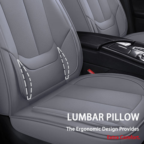 TOMIC Nephele Waterproof Faux Leather Auto Seat Cover (Protector) Full Set, Universal Car Accessories Fit for Most Sedans SUV Pick-up Truck(3 Color Options)