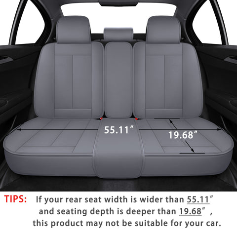 TOMIC Nephele Waterproof Faux Leather Auto Seat Cover (Protector) Full Set, Universal Car Accessories Fit for Most Sedans SUV Pick-up Truck(3 Color Options)