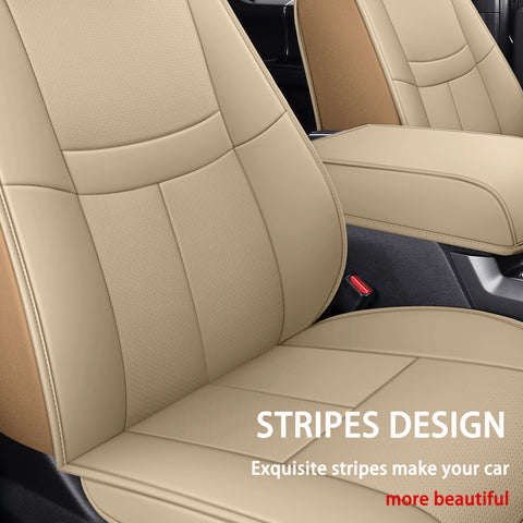 Car Seats with Elegant Stripes Design
Car seats featuring a beige main color with brown accents and an eye - catching stripes design. Keywords: striped car seats, beige automotive seats, seat design