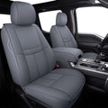 TOMIC Triton Waterproof Leather Truck Seat Cover (Front and Back Seat Full Set) Exclusively Fits for Ford F-150 2015-2021 & F-250 F-350 F-450 2017-2021 Raptor Style (4 Color Options)