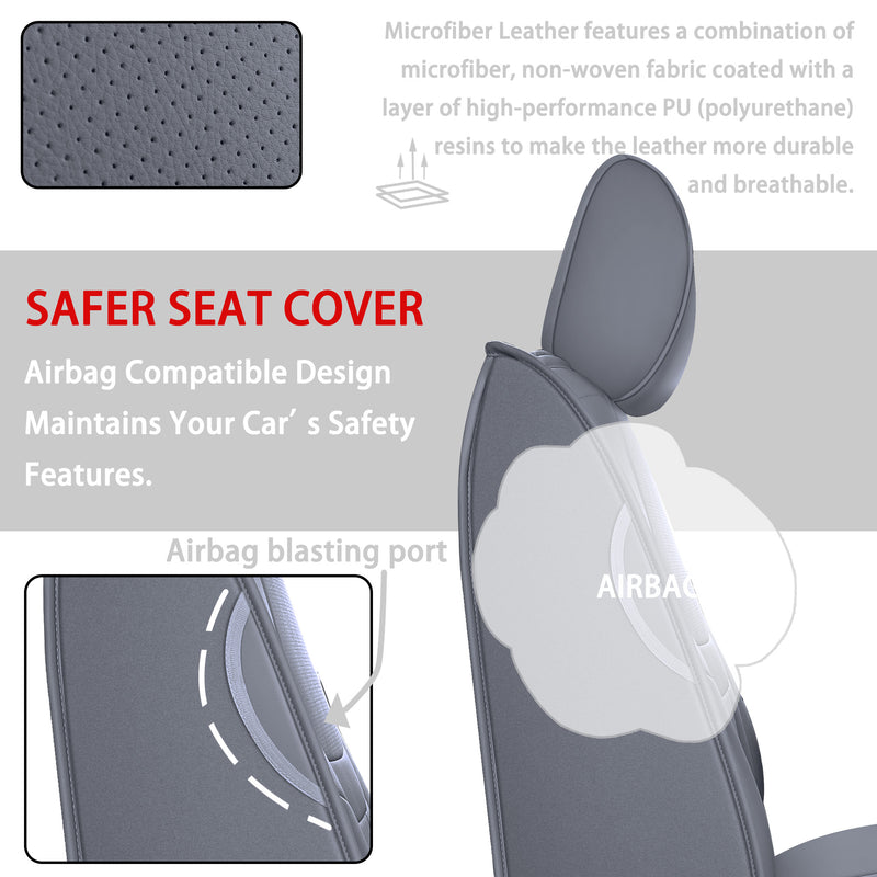 TOMIC Triton Waterproof Leather Truck Seat Cover (Front and Back Seat Full Set) Exclusively Fits for Ford F-150 2015-2021 & F-250 F-350 F-450 2017-2021 Raptor Style (4 Color Options)