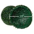 Two artificial topiary balls with a diameter of 19 inches, showcasing their lush green foliage and internal structure. Ideal for adding maintenance - free greenery indoors or outdoors. 19 - Inch Artificial Topiary Balls - Faux Green Plant Spheres. artificial topiary balls, faux green plant spheres, 19 - inch greenery.