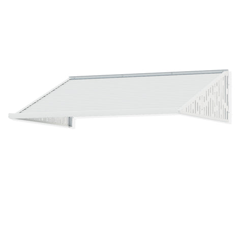 Kozyard Awnings W48'' x D40'' Door/Window Awnings with 2 lron Hollow Integrated Side Panels Aluminum Frame Premium PVC Cover for Rain Snow Sunlight Protection for Door Entrance Windows Patio