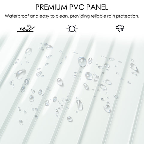 Kozyard Awning Door/Window Awning Fixed Installation Angle Durable Aluminum Frame, Premium PVC Cover for Rain Snow Sunlight Protection for Door Entrance Windows Patio