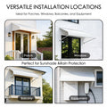 Kozyard Aluminum Awning – Versatile Installation for Porches, Windows, Balconies & Outdoor Equipment, Durable Aluminum Design Delivers Reliable Sunshade & Rain Protection for Residential Exterior Spaces
