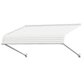 Kozyard 66x40 white door and window awning with durable aluminum frame and premium PVC panel, fixed-angle outdoor canopy for rain, snow, and UV protection