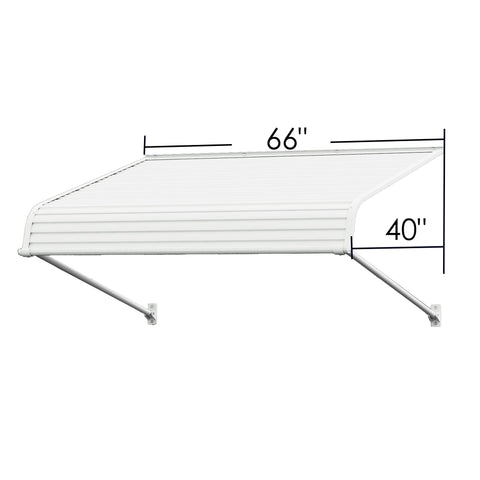 Kozyard Awning Door/Window Awning Fixed Installation Angle Durable Aluminum Frame, Premium PVC Cover for Rain Snow Sunlight Protection for Door Entrance Windows Patio