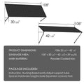 Kozyard Window Awning (108”x413/8”) - Powder-Coated Iron Exterior Canopy (13 Sq Ft Sunshade), Includes Hardware/Tools for Outdoor Patio/Window Shelter
