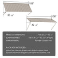 Kozyard Window Awning (108”x413/8”) - Powder-Coated Iron Exterior Canopy (13 Sq Ft Sunshade), Includes Hardware/Tools for Outdoor Patio/Window Shelter
