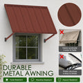 Kozyard durable metal awning offers a long-lasting alternative to fabric and plastic window canopies. Its sturdy metal panel is designed for fade resistance, weather resistance and impact resistance, helping provide dependable outdoor coverage through changing conditions. The fixed wall-mounted design is ideal for protecting windows, doors and exterior areas from sun and rain. Use as a metal window awning, door canopy, outdoor sun shade, rain shelter, utility cover, balcony awning or residential exterior ca