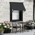 kozyard metal door awning, black color, durable waterproof sunshade canopy for house entrance, window porch residential outdoor
